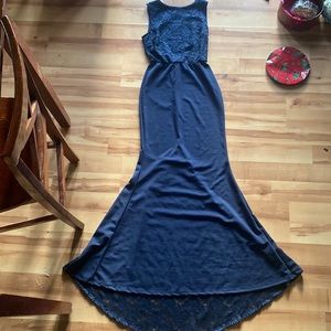 Navy blue Windsor prom dress